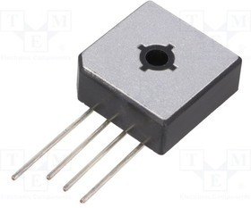 BR1505L, Диодный мост: однофазный, Urmax: 50В, If: 15А, Ifsm: 300А, BR-25L