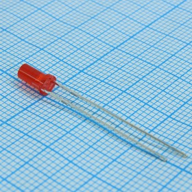 FYL-3044SRD1C, Светодиод 3мм/красный/625нм/ 50мкд/100°/цилиндр