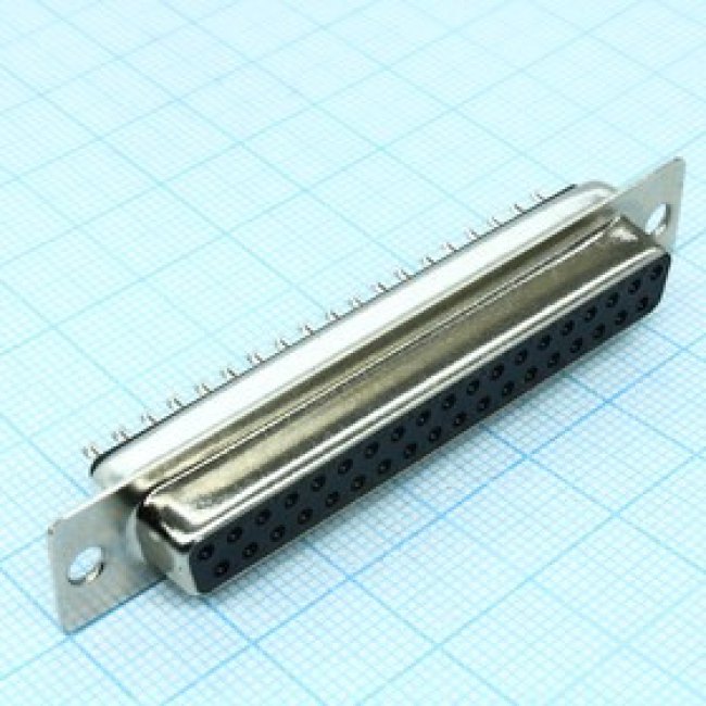 DS1033-37FBNSISS, (DB-37F), гнездо 37 pin на кабель (пайка)