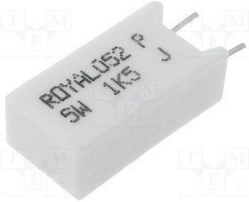 AX5WV-1K5, Проволочный резистор, керамический, вертикальный монтаж, 5 Вт 1K5 5% RM5мм