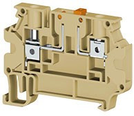 AVK4A (серый), 304380 Клеммник 2-х выводной с размыкателем, 4 мм.кв.