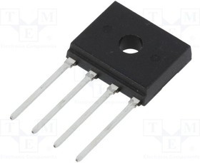 D4UB100-YAN, Диодный мост: однофазный, Urmax: 1кВ, If: 4А, Ifsm: 135А, плоские