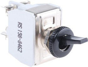 641SNH, Toggle Switch, Panel Mount, On-Off, DPST, Screw Terminal