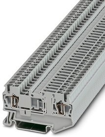 3038435, Клемма, сечение 0,08...4 мм^2, 1 ярус, 2 точки подключения, напряжение 400 В, ток 20 А, цвет серый