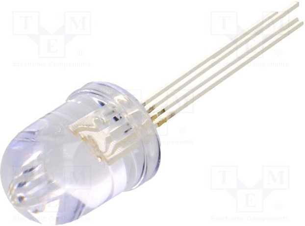 OSTAMAA131A, LED; 10mm; RGB; 30°; Front: convex; 1.8?2.6/2.9?3.6/2.9?3.6V; round