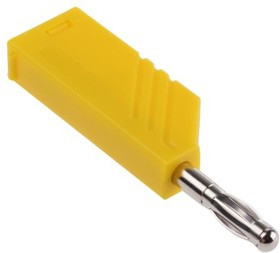 934100103, Yellow Male Banana Plug Screw 60V dc