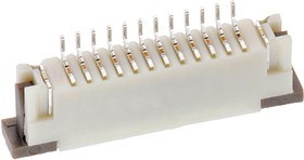 68612814122, WR-FPC 1mm Pitch 28 Way Horizontal Receptacle FPC Connector, ZIF Top Contact