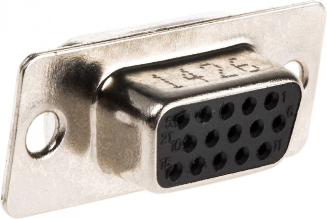 10090770-S154ALF, D-Sub High Density Connectors 15P FEMALE SOLDER BUCKET STD HOLE