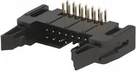 AWP-14K, Гнездо, IDC, "папа", PIN: 14, угловой 90°, THT, позолота, 2,54мм
