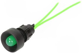 LKS220-G, Индикат.лампа: LED, вогнутый, 230ВAC, Отв: d13мм, IP20, пластик