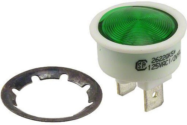 2622QK5, Panel Mount Indicator Lamps GREEN DIFFUSED 7/8" MOUNTING HOLE