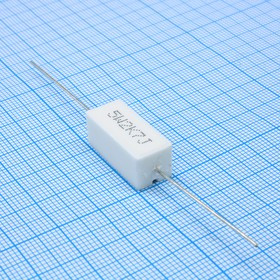 SQP5002K7JBP, (SQP 5W 2.7K 5%), Резистор керамический цементный аксиальный (SQP) 5Вт 2.7кОм +5%