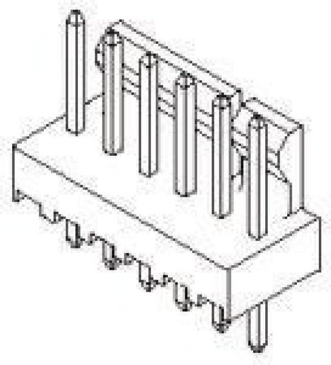 22-11-2052, KK 254 Series Straight Through Hole Pin Header, 5-Contact, 2.54mm Pitch, 1-Row, Unshrouded