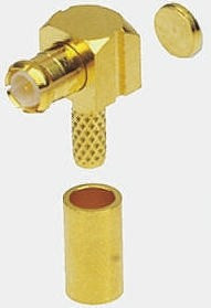 R113181000W, Plug Cable Mount MCX Connector, 50, Crimp Termination, Right Angle Body R113181000W, Plug Cable Mount MCX Connector, 50, Crimp Termination, Right Angle Body