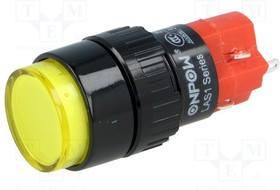 V16Y-11-Y, Переключатель: кнопочный, Пол: 2, SPDT, 3A/220ВAC, 2A/24ВDC, IP40