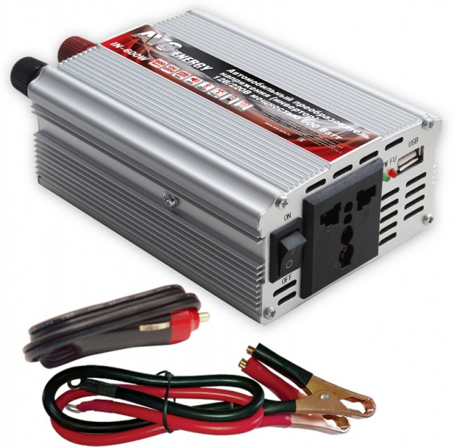 43112, Преобразователь напряжения (инвертор) 12-220V 600Вт AVS