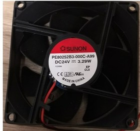 PE80252B3-000C-A99, Вентиляторы постоянного тока DC Fan, 80x25mm, 24VDC, Sunon/ DC Fans DC Fan, 80x25mm, 24VDC, 53CFM
