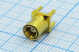 Разъем SMBвилка, на плату, 4C1P, золотой Разъем SMBвилка, на плату, 4C1P, золотой