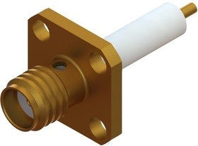2950-6061, RF Connectors / Coaxial Connectors SMA F FlangMountConn 4 Hole (Candlestick)