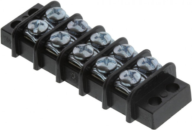 38770-0305, Barrier Terminal Blocks .375 BARRIER 05P 2-ROW LOPRO