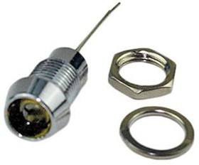 L65DY24L, LED Panel Mount Indicators PMI .33" LED Yellow 24V Wire