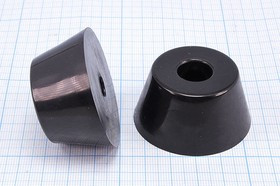 RL-SR-50x35x25, Ножка приборная коническая, армированная шайбой, ø50мм, высота 25мм; №15712 ножка прибор 50x25\h-12,0/отв 8,0\резин\конус\