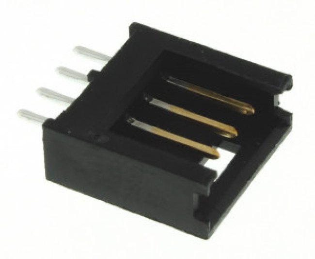 280371-2, Conn Shrouded Header HDR 4 POS 2.54mm Solder ST Top Entry Thru-Hole Box/Carton