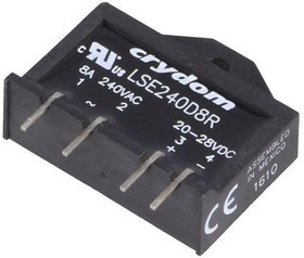 LSE240D8R, Solid State Relays - PCB Mount 20-28VDC 12A RANDOM
