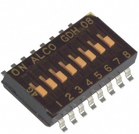 1-1571983-0, Переключатель DIP 8 групп 24В 0,025А, 1.27mm SMD
