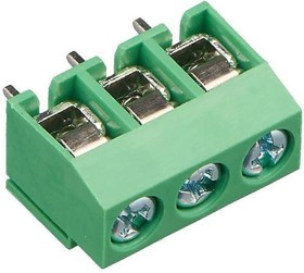 DG126-5.0-03P-14, Клеммник, 3-контактный 5мм, прямой