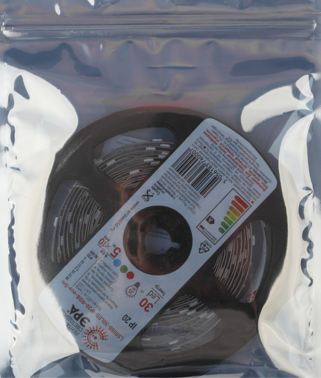 Светодиодная лента ЭРА LS5050 -7,2-30-12-RGB-IP20-1 year-5m Б0035602 Светодиодная лента ЭРА LS5050 -7,2-30-12-RGB-IP20-1 year-5m Б0035602