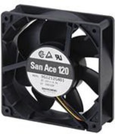 9G1224A401, DC Fans Axial Fan, 120x120x25mm, 24VDC, 100CFM, 5.04W, 44dBA, 3150RPM, Performance, Tach