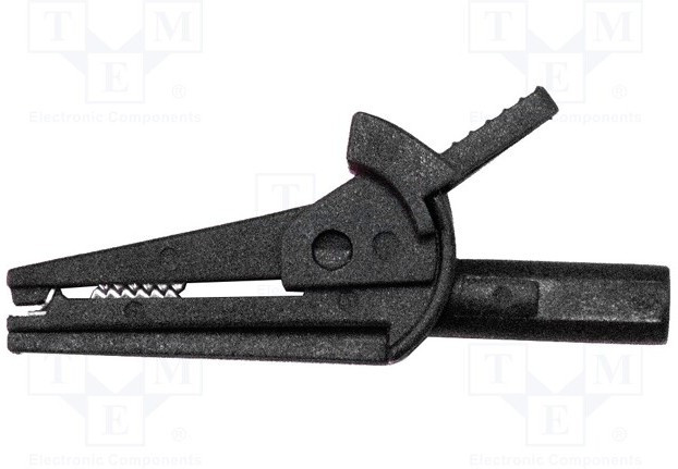 BU-110-0, Зажим "крокодил"; 6А; Диап.захвата: макс.15,7мм; черный BU-110-0, Зажим "крокодил"; 6А; Диап.захвата: макс.15,7мм; черный