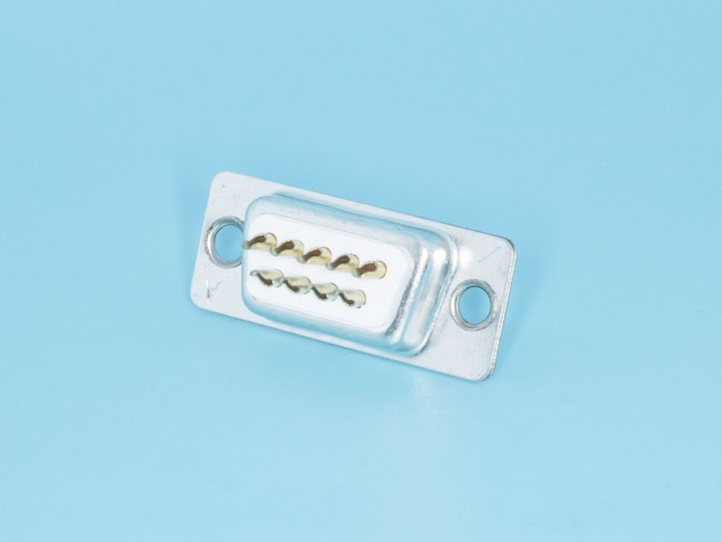 DB-9F, Разъем D-SUB 9 контактов, гнездо на кабель, пайка, тип 2