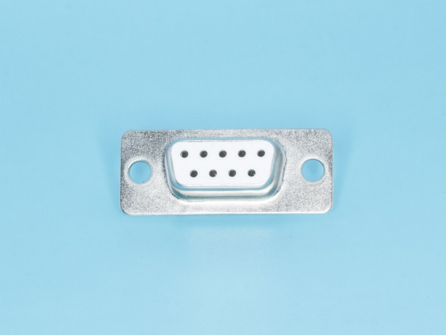 DB-9F, Разъем D-SUB 9 контактов, гнездо на кабель, пайка, тип 2