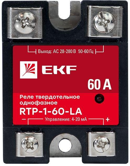 Реле твердотельное однофазное с регулированием 4-20мА RTP-60-LA PROxima EKF rtp-1-60-la