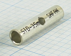 Гильза соединительная d8,2, 35.0S Cu луженая, обжимная; №10899 клемма гн+гн d8,2\\35,0S Cu луж\обж\\