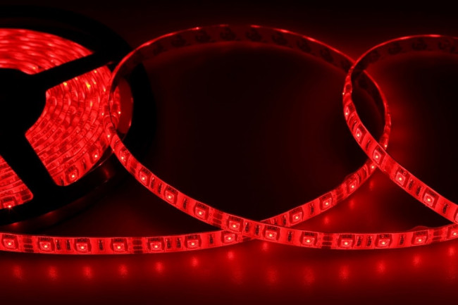 Светодиодная лента LED силикон 5м, 12В, 10 мм, IP65, SMD 5050 60 LED/m, свет красный 141-491 Светодиодная лента LED силикон 5м, 12В, 10 мм, IP65, SMD 5050 60 LED/m, свет красный 141-491