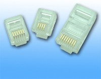 HYC-G1645, Вилка телефонная TP6P4C (RJ14), Gold 50U"