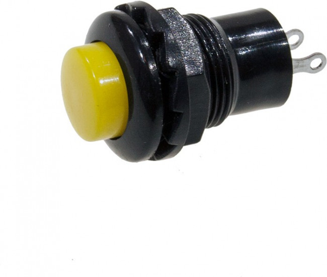 202Y, кнопка 250В/2А желтая без фиксации