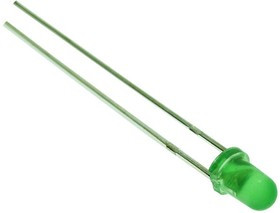 GNL-3014GD, Светодиод зеленый 60° d=3мм 30-50мКд 565нМ (Green)