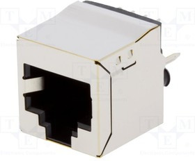 RJJ88NFVS, Гнездо, RJ45, PIN: 8, экранированный, Конф: 8p8c, THT, прямой