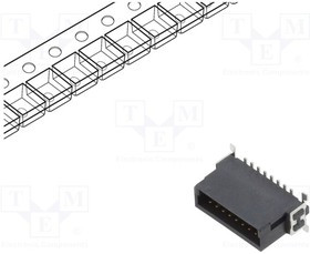 ESMCM16SGSSMTBPPT, Разъем: плата-плата, "папа", PIN: 16, 1,27мм, -55-125°C, термопласт