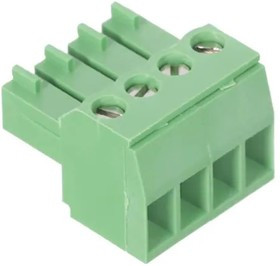 ELXP041G0, Pluggable Terminal Blocks Right Angle Plug Green