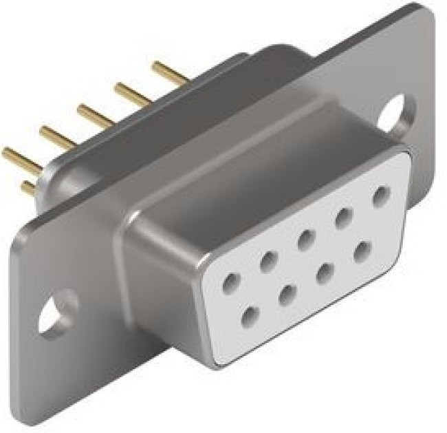 D-Sub connector, 9 pole, standard, straight, solder connection, 61800925123
