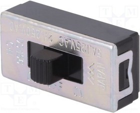 DS156-C, Переключатель: движковый, Пол: 3, SP3T, 2A/250ВAC, ON-OFF-ON, THT