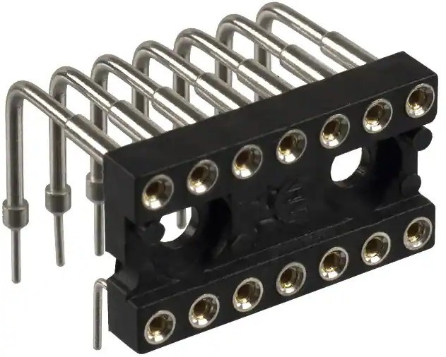 299-43-314-10-001000, IC &amp; Component Sockets 14 POS .3" R/ANGLE