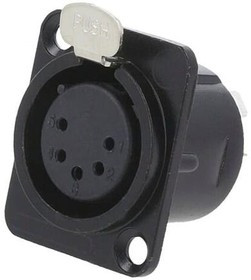 FC61950, Аудио разъем XLR, 5 контакт(-ов), Гнездо, Монтаж в Панель, FT