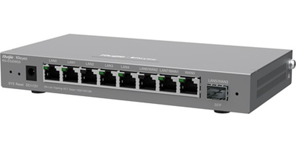 Маршрутизатор Ruijie Reyee Desktop 9-port cloud management router , including 8 gigabit electrical ports and 1 gigabit SFP port , supports 1 Маршрутизатор Ruijie Reyee Desktop 9-port cloud management router , including 8 gigabit electrical ports and 1 gigabit SFP port , supports 1