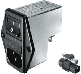4304.4001, Filtered IEC Power Entry Module, IEC C14, General Purpose, 1 А, 250 В AC